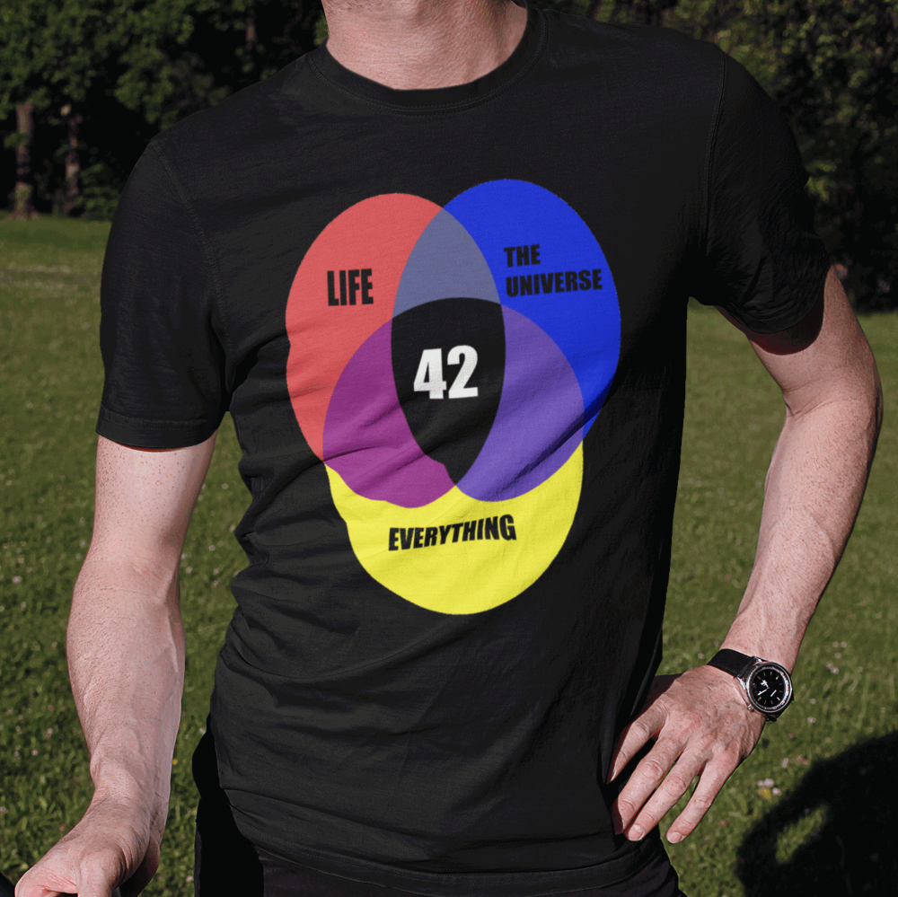 Reality Glitch Women's "Answer Is 42" T-Shirt - Hitchhiker's Guide To The Galaxy Inspired Tee