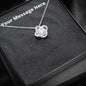 Love Knot Necklace with On Demand Message Card Jewelry