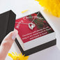 Heart Necklace - Merry Christmas Message card Jewelry