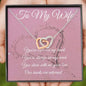 Entwined Hearts Necklace with To My Wife Pink Heart Message Card Jewelry