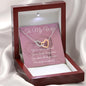 Entwined Hearts Necklace with To My Wife Pink Heart Message Card Jewelry
