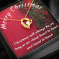 Heart Necklace - Merry Christmas Message card Jewelry