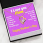 I Love you Mom - Diamond Heart Necklace