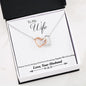 Entwined Hearts Necklace - To My Wife Without You I'm Nothing