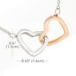 Entwined Hearts Necklace - To My Wife Without You I'm Nothing