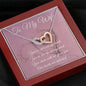 Entwined Hearts Necklace with To My Wife Pink Heart Message Card Jewelry