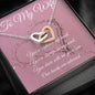 Entwined Hearts Necklace with To My Wife Pink Heart Message Card Jewelry