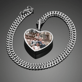 Custom Made PLAIN Heart Necklace, Photo Heart Necklace