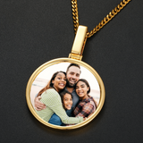 Round Memory Photo Pendant Large Plain Custom Made #2