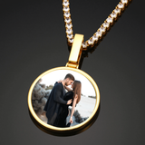 Round Memory Photo Pendant Large Plain Custom Made #2