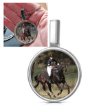 Round Memory Photo Pendant Large Plain Custom Made #2