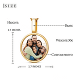 Round Memory Photo Pendant Large Plain Custom Made #2