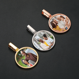 Round Memory Photo Pendant Large Plain Custom Made #2