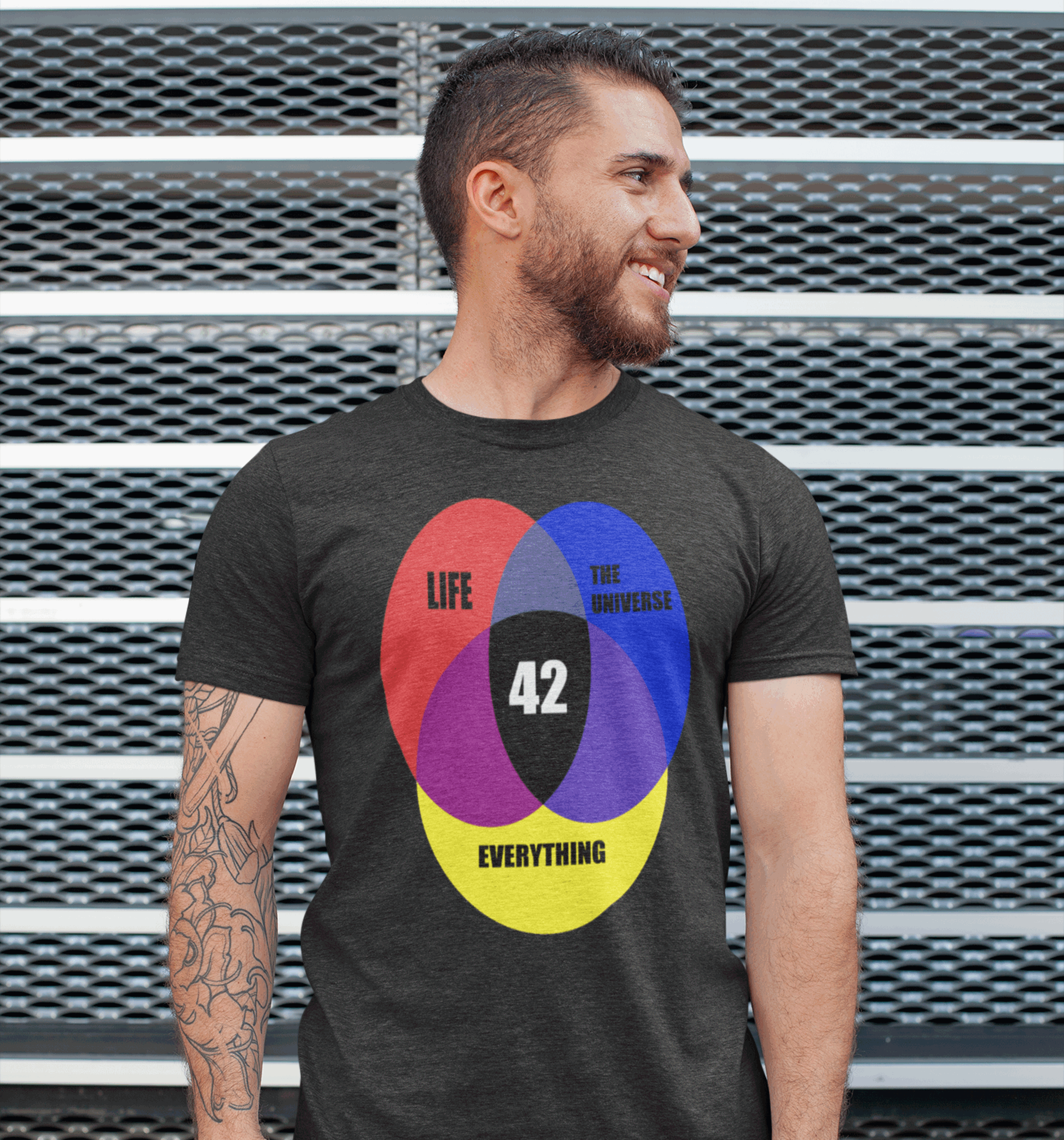 Reality Glitch Women's "Answer Is 42" T-Shirt - Hitchhiker's Guide To The Galaxy Inspired Tee - View #2