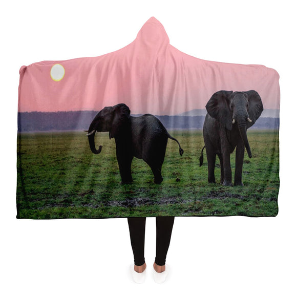 I love Elephants Hooded Blanket #1