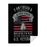 USA Veteran Blanket "RETIRED BADASS"