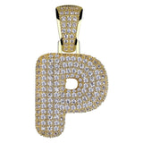 Bubble Letters Pendant Necklace With Chain