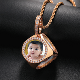 Custom made Cube Photo Memory Pendant Necklace