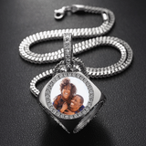 Custom made Cube Photo Memory Pendant Necklace