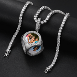 Custom made Cube Photo Memory Pendant Necklace