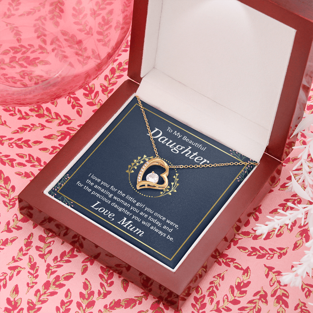 To my Beautiful Daughter Forever Love Necklace