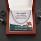 Cuban Chain with personalized message card.  Strength....