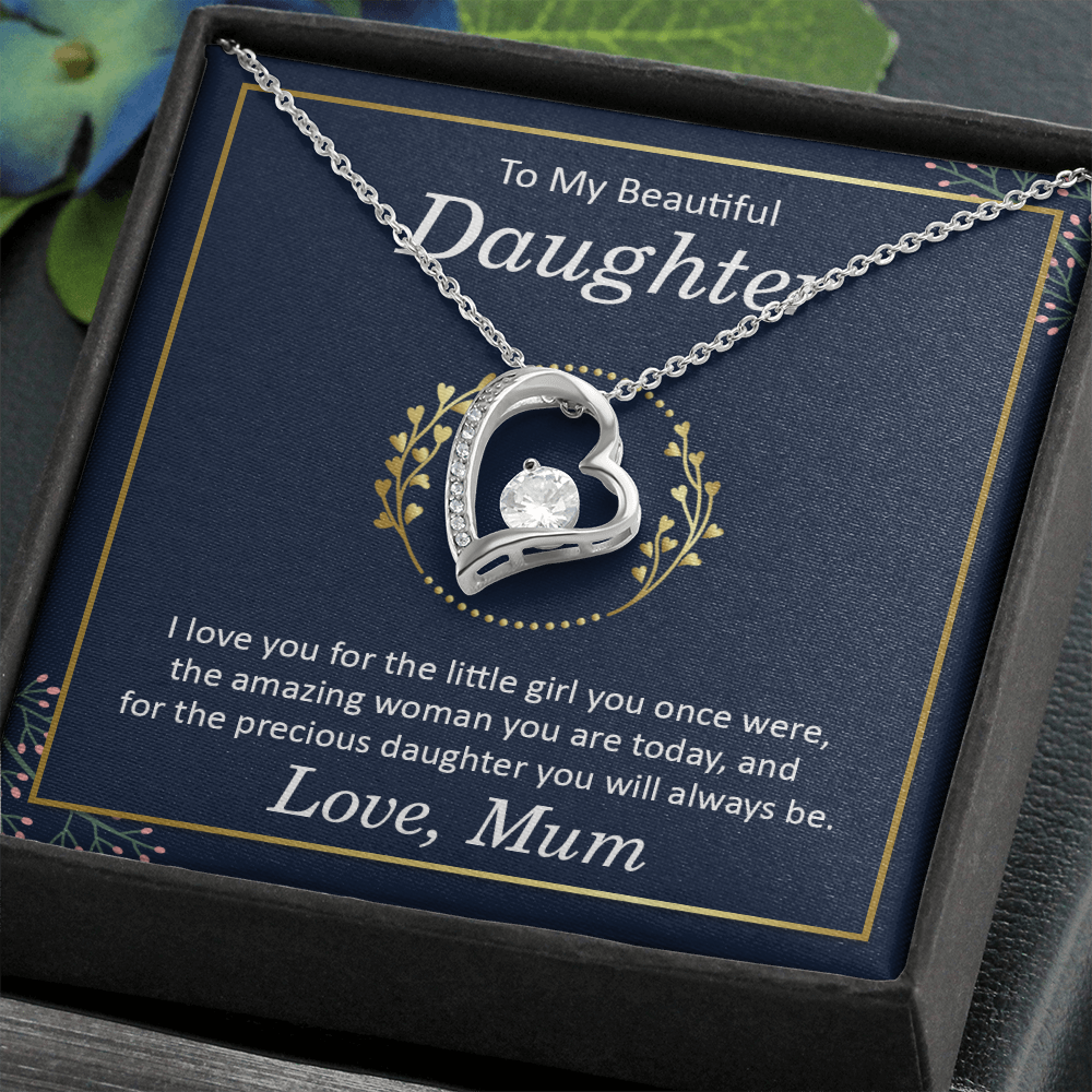 To my Beautiful Daughter Forever Love Necklace