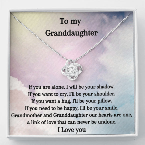 Grandmother Granddaughter Gift Love Knot Necklace,  