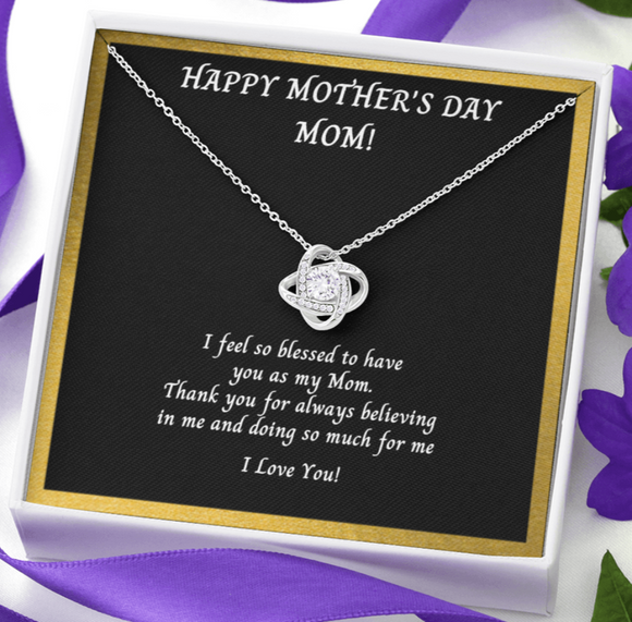Mother's Day Love Knot Necklace, I feel so blessed.