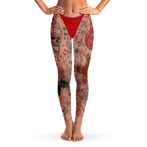 These Naughty but Nice G-string Ugly Christmas Leggings will make people look twice!!
