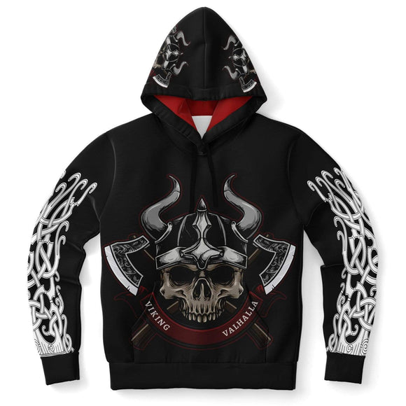 Valhalla Norse Mask Adult Unisex Men and Women's Hoodie Fashion Hoodie - AOP