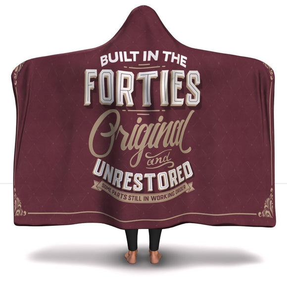 Built in the Forties Hooded Blanket Hooded Blanket