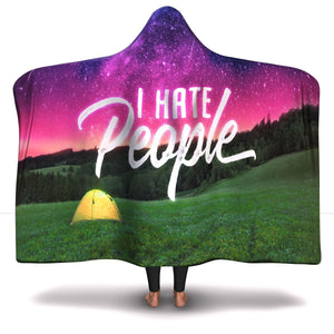 I hate People!!  Hooded Blanket Hooded Blanket