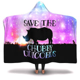 Save the Chubby Unicorns Night!! Hooded Blanket