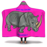 Save the Chubby Unicorns!! Unisex Hooded Blanket Hooded Blanket