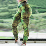Snake Skin Print High Waisted Yoga Leggings YOGA LEGGINGS