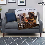 Custom Photo Dog Blanket Premium Microfleece Blanket - AOP