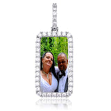 Custom Photo Rectangle Necklace & Pendant Cubic Zircon Hip hop Jewelry