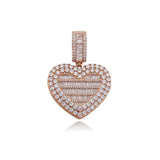 Custom made Heart-shaped Photo Locket Iced Zircon Cubic Zirconia Pendant Hip Hop Jewelry