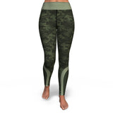 Premium Hexagon Camouflage Yoga Pants - Green Yoga Pants
